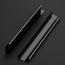 Ravinte 30 Pack Finger Pulls for Cabinets 204mm/8in Hole Center Tab Cabinet Handle Matte Black Finger Edge Pulls Concealed Handles for Kitchen Drawer Finger Cabinet Pulls 254mm/10in Length