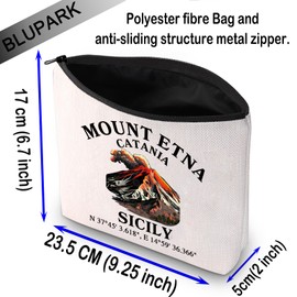 Italy Welcome Cosmetic Bag Catania Travel Gift Mount Etna Catania Makeup Bag for Travellers (Mount Etna)