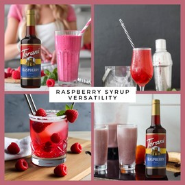 Raspberry, Strawberry, Vanilla & Peach - Syrup Variety Pack - Italian Soda & Coffee Flavoring for Drinks, Four 25.4 Oz Bottles with 4 Jimoco Pump Dispensers