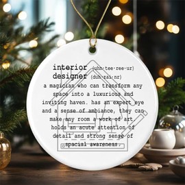 Interior Designer Ornament - Funny Definition Ornament - Gift for Coworker- Friend - Home Designer Gift - Thank You Gifts - Contractor Gift - Decorate Christmas Ceramic Ornament Printed on Both Sides