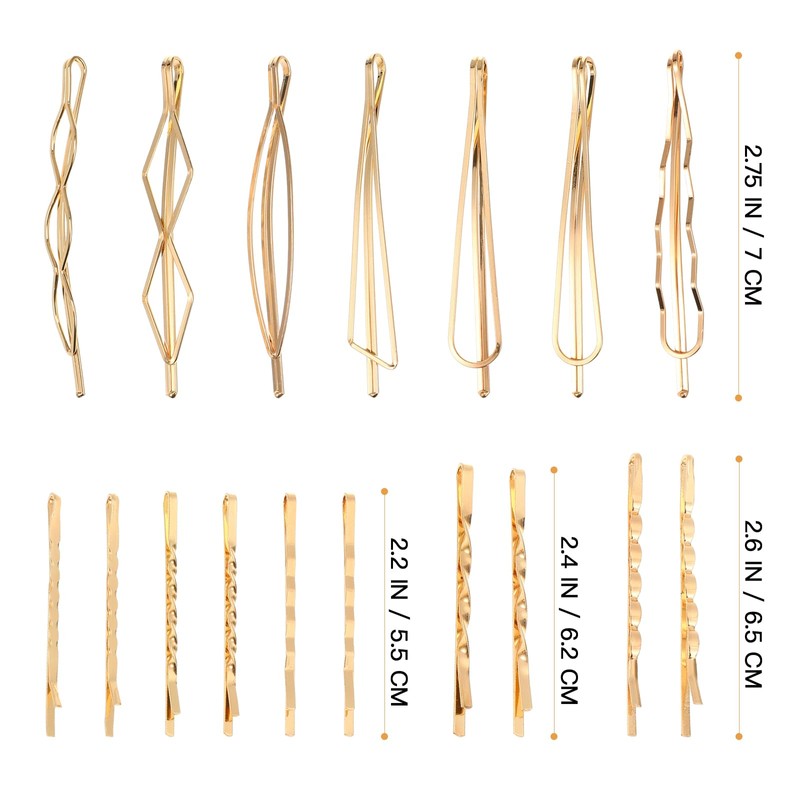 Frcolor Hair Pin, Gold, Three Pin, Pearl, With Bangs, Hair