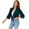 Famrrifuu Women's Bolero Chiffon Shoulder Jacket 3/4 Sleeve Elegant Short