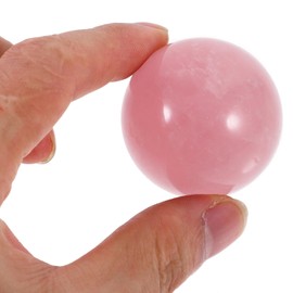 DECHOUS 4cm Pink Crystal Ball Home Office Decor Statuette Delicate Crystal Ball Ornaments Realistic Decorative Sphere