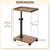 FRWXUIEO Adjustable C Table End Table, Side Table C Table