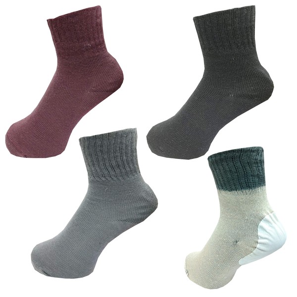 Aprose 3 Pairs Set of 3 Assorted Colors Heel Socks, Silk Double Knit, Smooth Heel Socks, Women's Socks, Cold, assorted