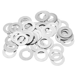 QUARKZMAN M8 Pack of 50 304 Stainless Steel Flat Sealing Rings 8 x 14 x 0.1 mm Ultra Thin Flat Spacers for Screw Bolts Electronic Repair Automotive