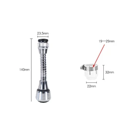 Tap Extension Aerator, Pack of 2 360 Degree Rotating Swivel Head Tap Aerator Water Saving Strainer for Bathroom Kitchen Tap Nozzle Filter Adapter