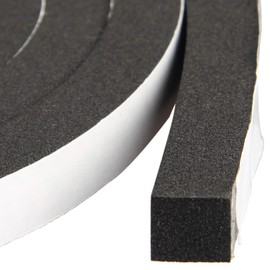 High Density Foam Tape Waterproof Sealing Strip CR Strips Neoprene Single-Sided Adhesive EVA Seal 1/2in X 1/2in X 13Ft