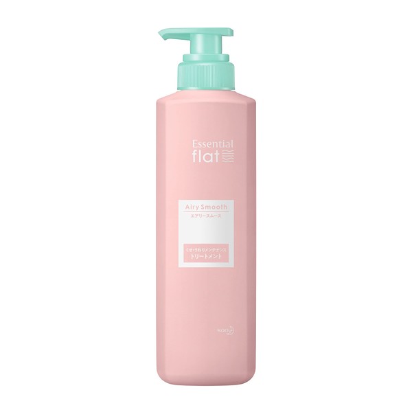 Flat Essential Flat Airy Smooth Treatment Boowa Soft Cat Hair, Ribbed Hair, Concentration, Prevents Tangles, Includes Hair Core Elasticity Ingredients (Malic Acid: Repair/Moisturizing Ingredients), 16.9 fl oz (500 ml) Bottle