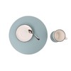 Jovono- Set of 8 Faux Leather Round Placemats and Coasters,