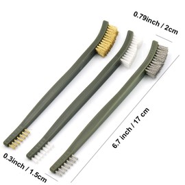 GOSONO 6PCS/Set Mini Stainless Steel Remove Rust Brushes Mini Brass Cleaning Polishing Detail Metal Brushes Clean Tools Home Kits 17cm