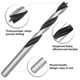 NORTOOLS Brad Point Wood Drill Bit Set 8 PCS HCS Wooden Drills for Woodworking DIY Lover Carpenter 3-10mm