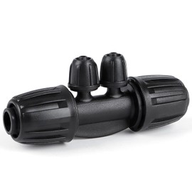 RedChili 12 Pcs 1/2" to 1/4" Drip Irrigation Fittings, Dripline 1/2 Inch (1/2" ID x0.6-0.65" OD) To 1/4 Inch Reducing Tee Adapter Drip Tubing Barbed Lock Nuts 1/2" to 1/4" Irrigation 4 Way Connectors