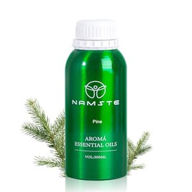 NAMSTE Aceite Esencial Para Difusor 500mL | Madera-Serie | Pino | 100% Puro y Concentrado Natural, Botella de Aluminio, Aceites Esenciales Profesional para Difusor de Aroma y Humidificador