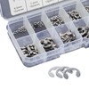 YFFSFDC E-Clip 120 Pcs with Storage Case, Stainless Steel, E-Shaped