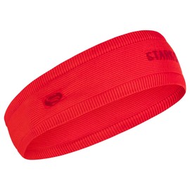 Premium Sports Headband - Moisture Wicking Non-Slip Headband for Men and Women Ideal for Fitness, Running, Cycling and Yoga, Colour: Red