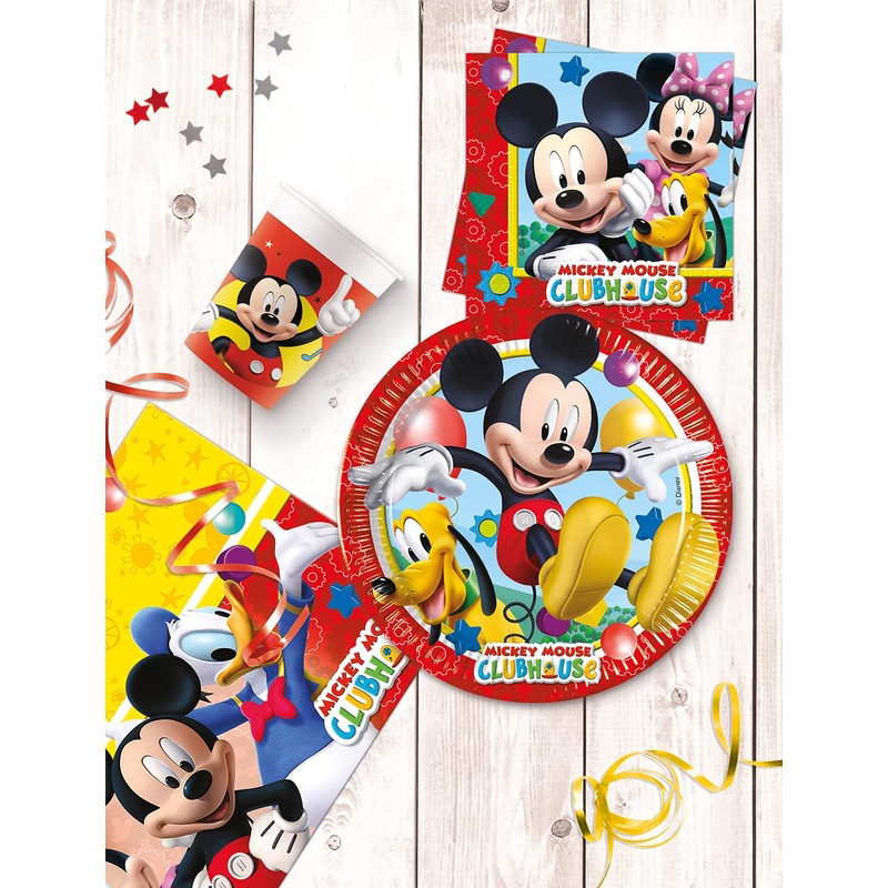Procos 93438 Playful Mickey Party Plates, Size 23 cm, Pack