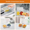 Double Compartment Reusable Prep Snack Containers With Lids，Mini Grab And