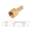 sourcing map Brass Hose Barb Fitting Connector, 6mm Barb G1/8
