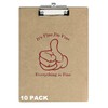 Clipboards for Classroom Wood Clipboard,10 Pack 12.5 x 9 Inch,Clip