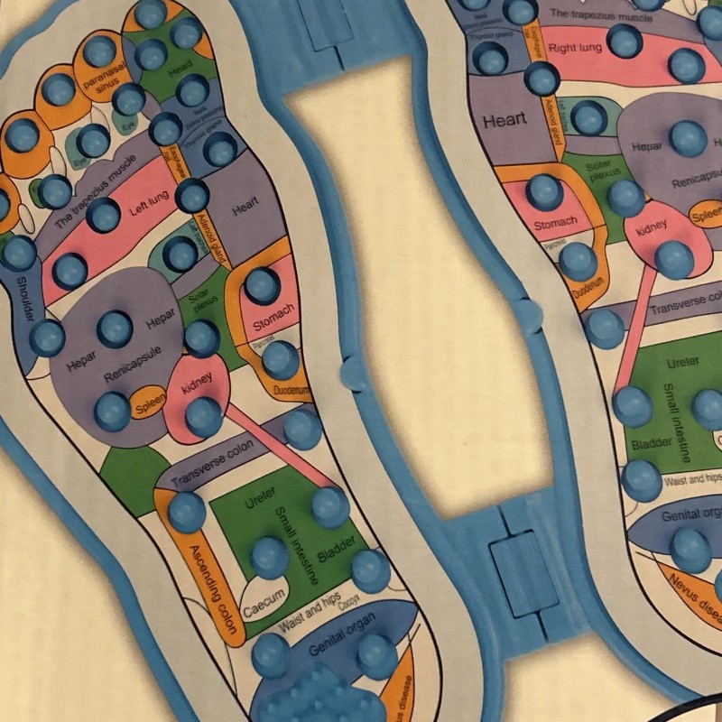 Brookstone Reflexology FOOT MASSAGE PLATE REDUCES TENSION RELIEVES PAIN NIB
