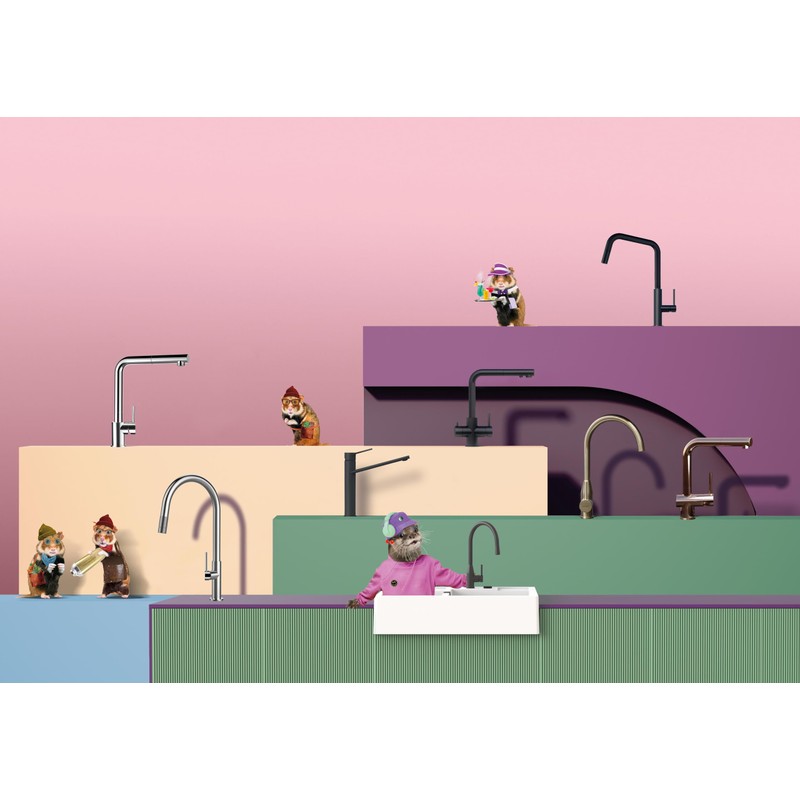 SCHOCK Omega Single-Lever Mixer Tap with Pivoting Spout Colour New