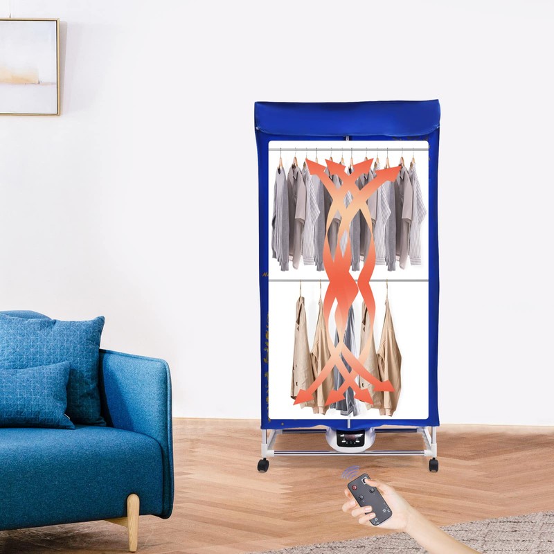 2-Tier Portable Dryer,Clothes Dryer Travel Mini 1200-1500W Dryer Machine,66.14lbs Capacity