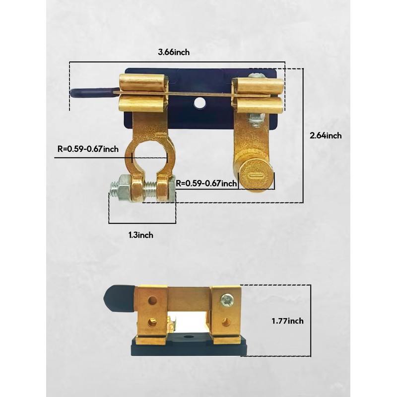 12V 24V Quick Battery Disconnect Switch - 250A Knife Blade