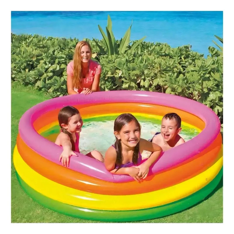 Alberca inflable redonda Intex ND 56441 Arcoíris de 1.68m x
