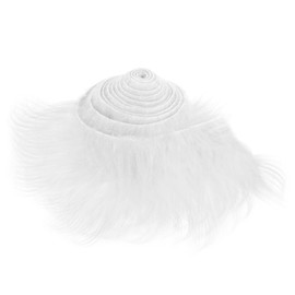 LetCart Exquisite Shaggy Plush Plastic Furry Faux Precut Strips 9 x 150 cm Faux Leather Plush White Fur Fluffy Fabric Craft Plush Fabric for Gnome Beard Santa Hair Dwarf DIY Decoration