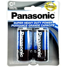 Panasonic 4Pc Size C Panasonic Batteries Super Heavy Duty Power Zinc Carbon