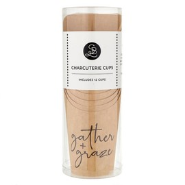 Santa Barbara Design Studio Kraft Paper Charcuterie Cups 12-Count Brown Paper Appetizer Cups, 16-Ounce, Gather + Graze