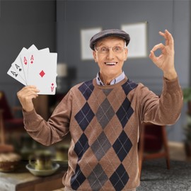 Relaxdays Jumbo Playing Cards, 2 Decks of 54 Cards, Waterproof Plastic, 18 x 13 cm, Giant Playing Cards, Colourful