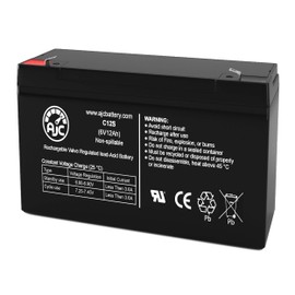 AJC Battery Compatible with Chloride 100A74 6V 12Ah Alarm Battery