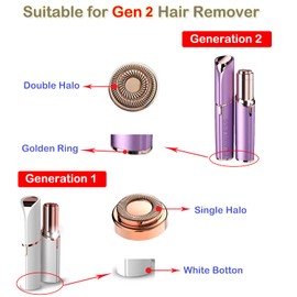 Facial Hair Remover Replacement Heads Generation 2, Perfect for Finishing Touch Flawless Hair Remover As Seen On TV, 18K Gold-Plated Rose Gold, 6 Count