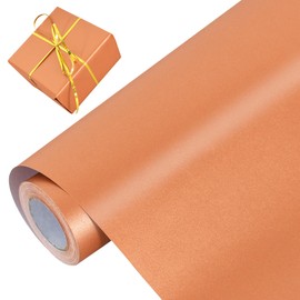 BEISHIDA Brown Gift Wrapping Paper Solid Color Pearly-Lustre Wrapping Paper Roll Matte Gift Wrap Paper, Packing Paper for Wedding, Birthday, Graduation, Christmas Wrapping Paper(17inches X 32.8ft)