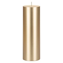 Mega Candles 1 pc Unscented Solid Gold Pillar Candles, Hand Poured Premium Wax Candle 3 Inch x 9 Inch, Home Décor, Spas, Weddings, Occasions, Party, Centerpieces, Holidays, Vigils, Prayers
