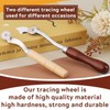 2PCS Tracing Wheel,Professional Stitch Marking Spacer,Wood and Stainless Steel Pounce