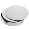 ZAUIBDUU 6pcs Round Stainless Steel Antiskid Coasters with Holder for
