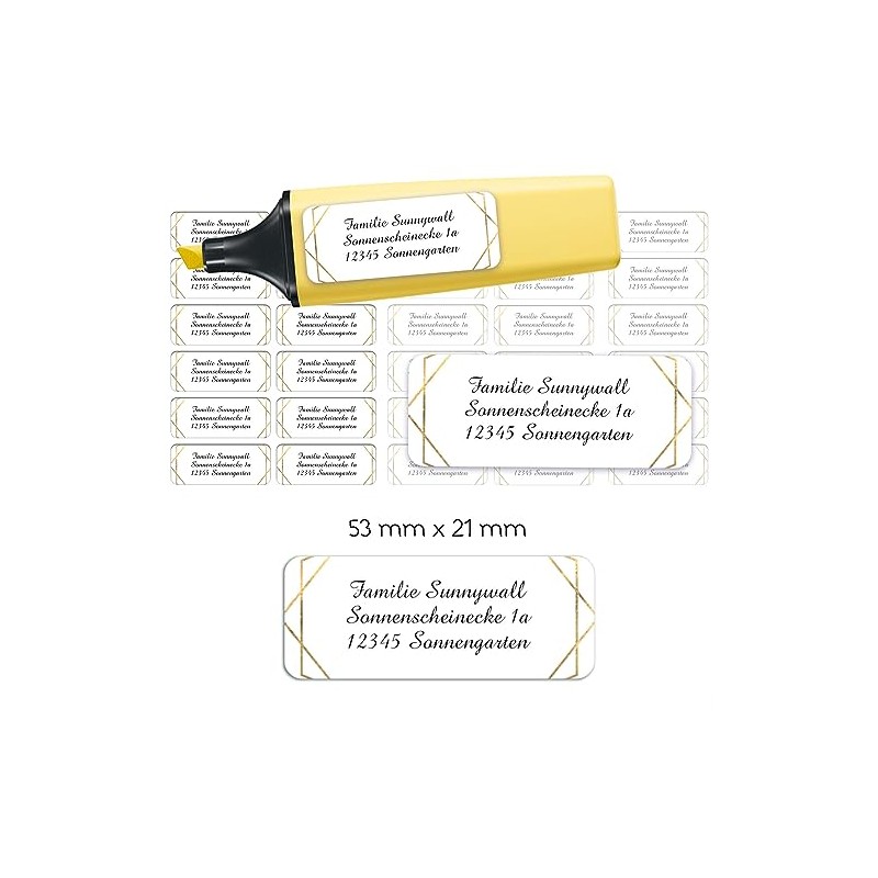 Address Labels - Address Stickers with Your Desired Text 53