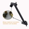 8 Inch Shower Head Extension Arm Matte Black.Solid Brass Adjustable