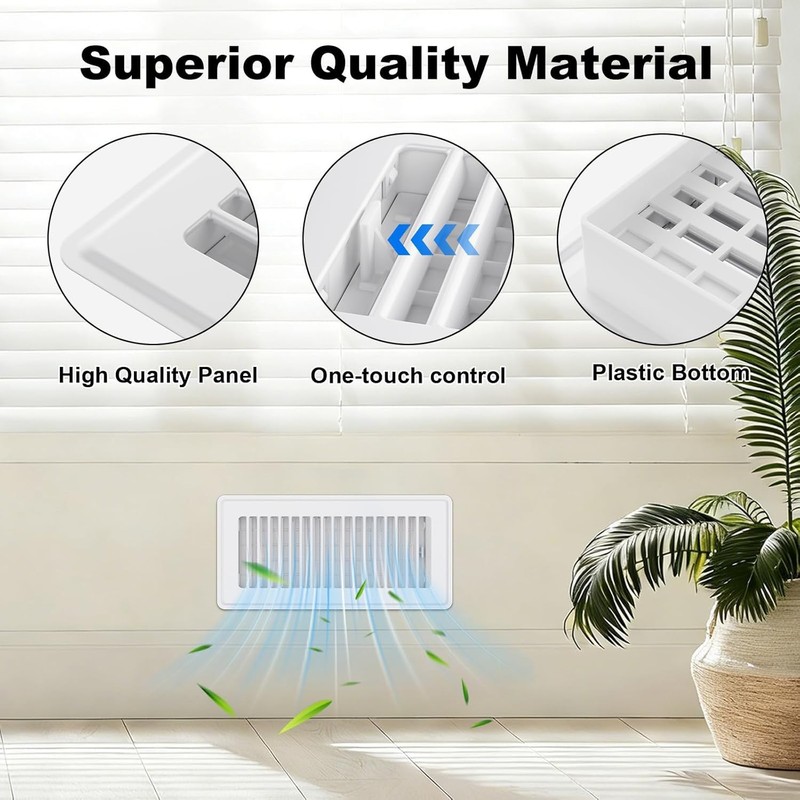 Floor Register 6x14-4 Pack Vent Covers for Home Floor Heavy