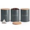 EHC Tea Sugar Coffee Canisters, Tea Sugar Coffee Containers Set