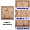 TOFOREVO 5x5 Picture Frames Set of 6 Rustic Wood Grain