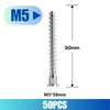 Confirmat Screws, 50PCs M5 x 50mm, Hex Socket Drive Countersunk