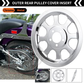 Unbranded Chrome Outer Rear Pulley Cover For Harley Heritage Softail Springer EFI FXSTSI
