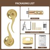 Moquin Wavy Style Gold Door Handle with Lock and Key,