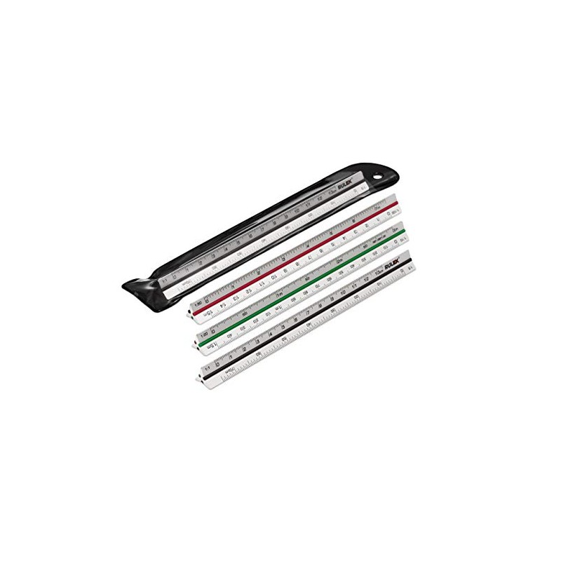 Rulex 150mm 15cm mini silver metal triangular scale ruler with