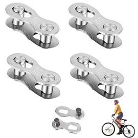 4 Pairs Bike Chain Link 12 Speed Chain 12 Speed Quick Link, Bicycle Missing Link, Chain Link Connector Bike Suitable for Mountain and Road Bikes