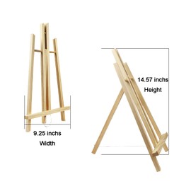 Darnassus 25 Pieces Tabletop Wood Easel Set, Painting Easel Stand, Coloring Canvas, Acrylic Paint Set, Paintbrush, Art Supplies.